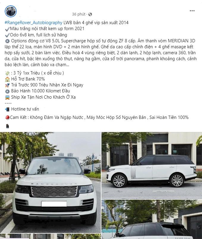 Bất ngờ với giá rao bán của Range Rover Autobiography 2014 chỉ ngang ...
