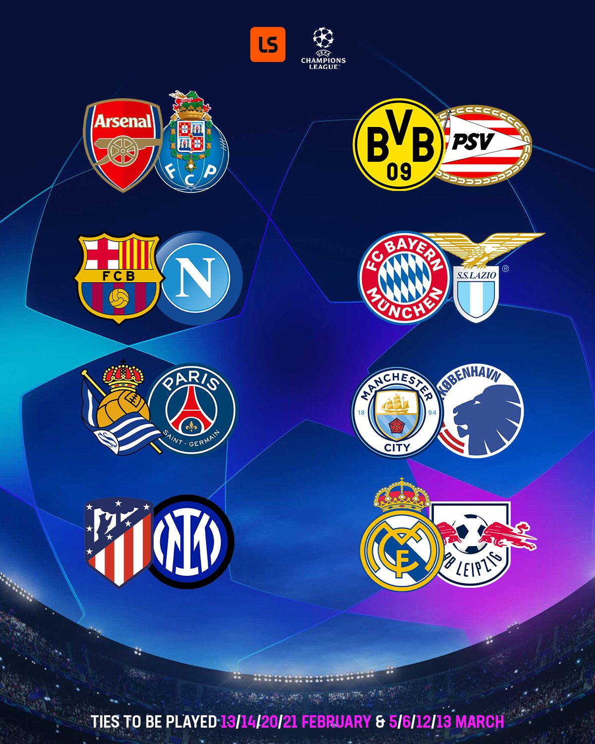 K t Qu B c Th m V ng 1 8 C p C1 Man City Real D Th PSG H V a