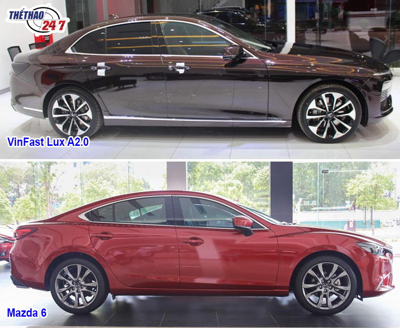 So sánh nội thất VinFast Lux A2.0 và Mazda 6