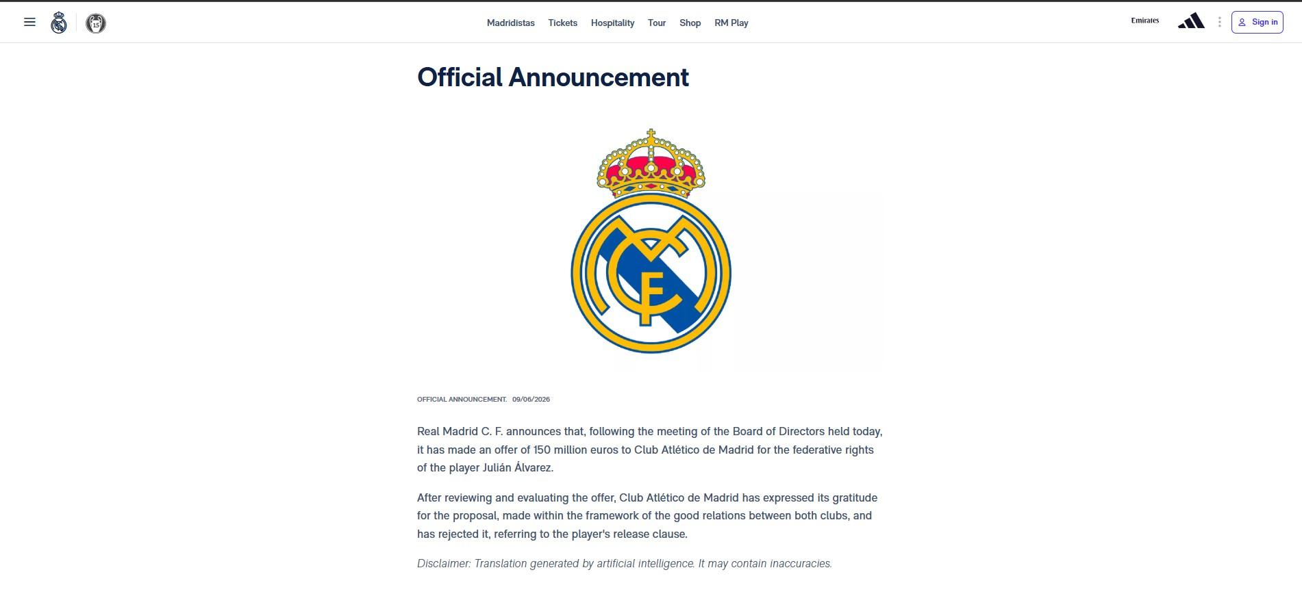 CHÍNH THỨC: Real Madrid công bố thương vụ 'siêu tiền đạo' 150 triệu Euro 847143