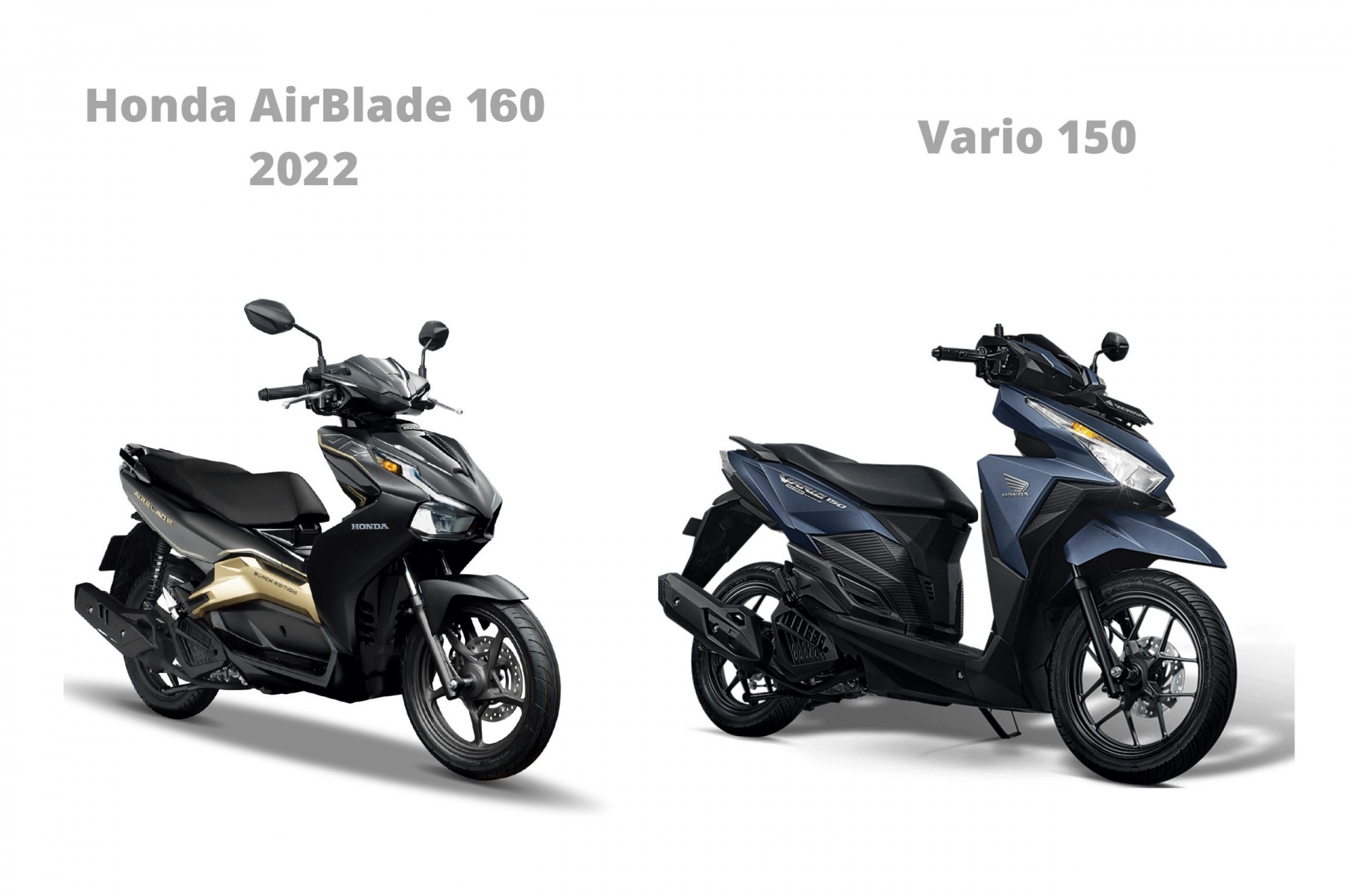 So sánh Air Blade 160 và Vario 150