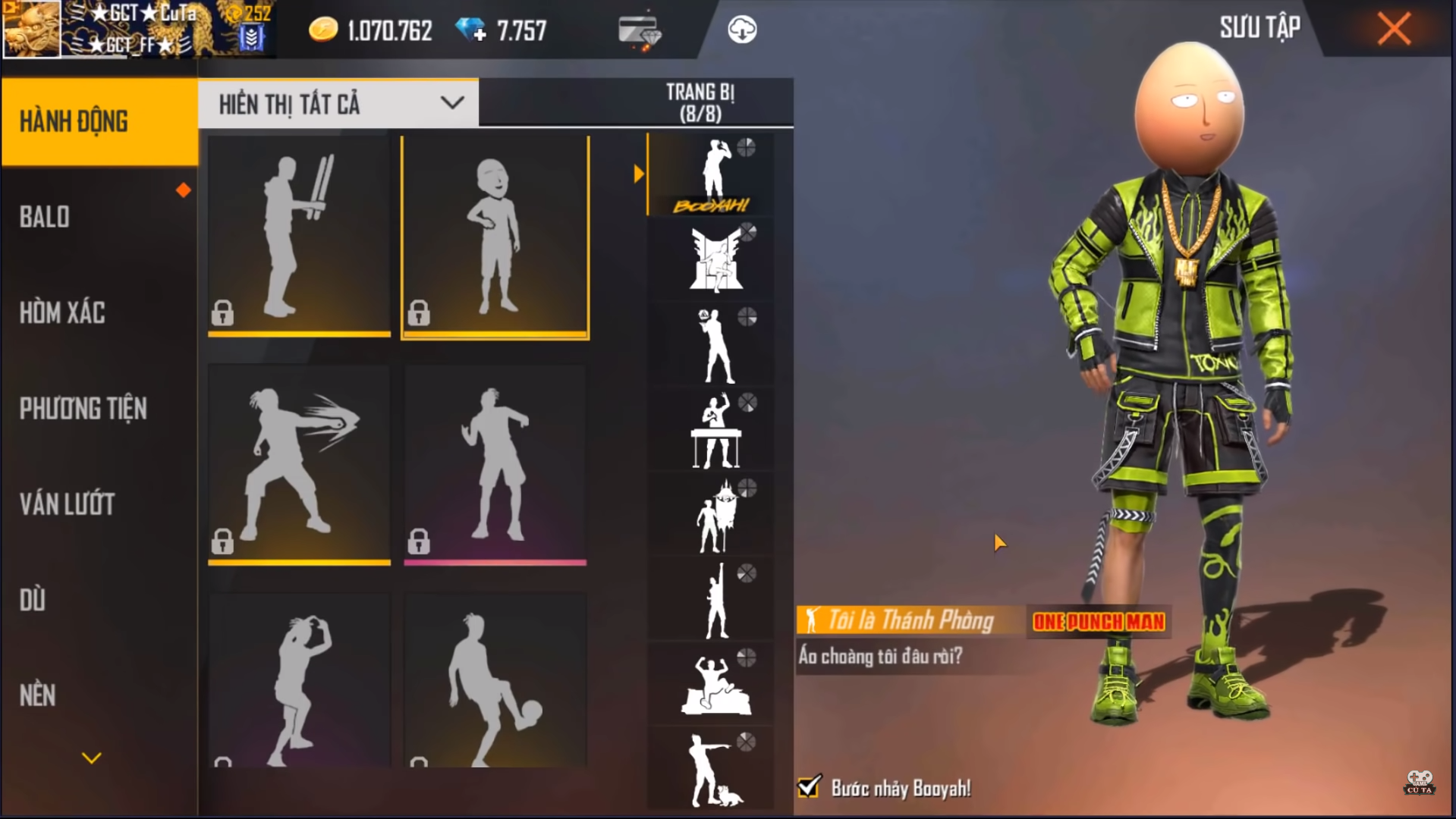 Thánh Phồng - Saitama chính thức xuất hiện trong Free Fire