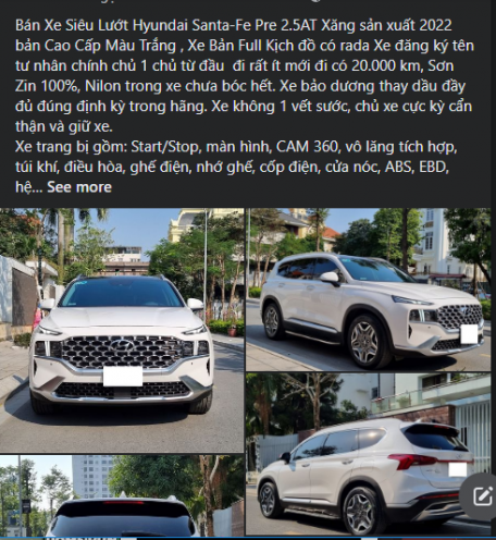 Hyundai Santa Fe chạy lướt xuống giá khó tin chỉ sau 1 năm lăn bánh 359535