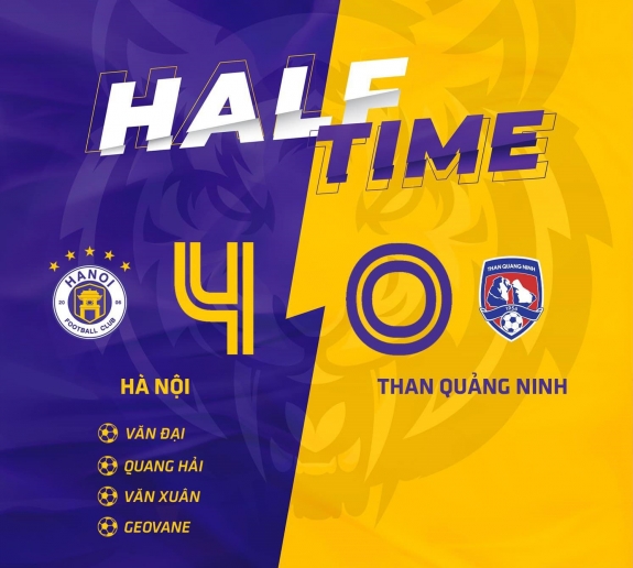 Trực tiếp Hà Nội 4-0 Quảng Ninh: Vỡ trận! 35507