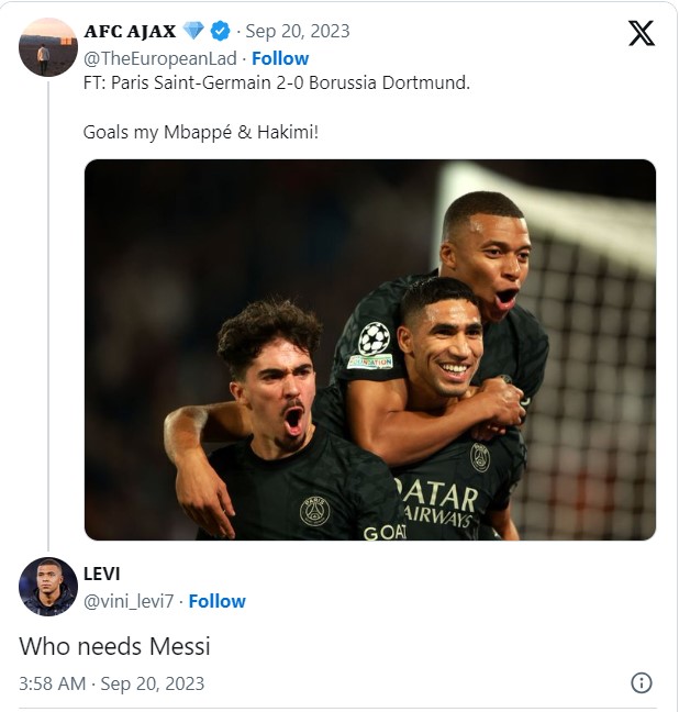PSG thắng thuyết phục tại C1, Messi nhận ngay trái đắng từ các CĐV 329470