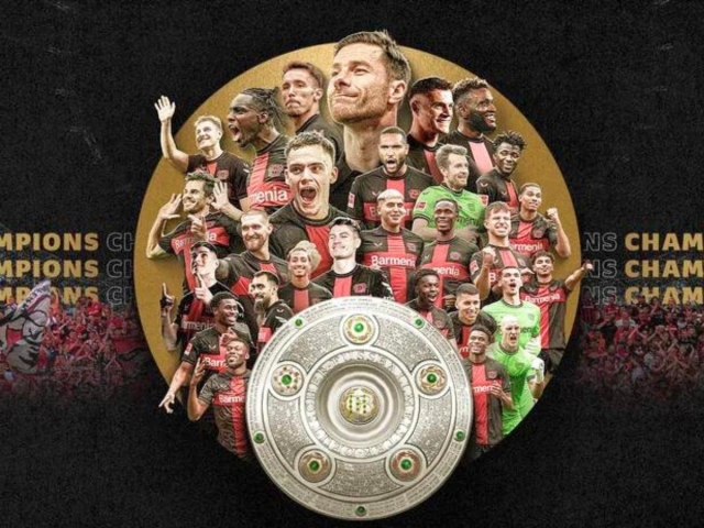 CHÙM ẢNH: Leverkusen vô địch Bundesliga lần đầu tiên sau 119 năm lịch sử 443460