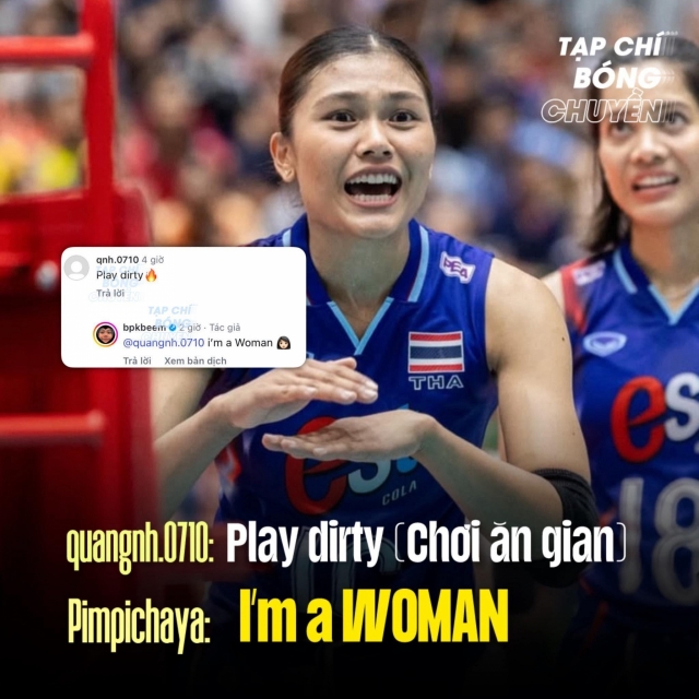 Ngôi sao bóng chuyền nữ Thái Lan móc mỉa giới tính của Bích Tuyền? 678850