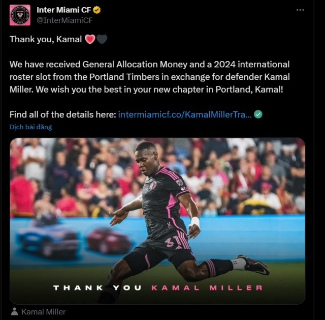 CHÍNH THỨC: Inter Miami công bố thương vụ đầu tiên trong năm 2024 384768