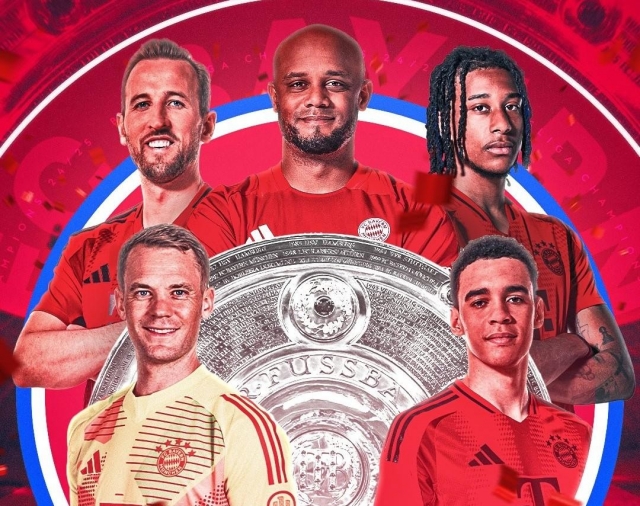 CHÍNH THỨC: Bayern Munich vô địch Bundesliga 2024/25, Kane phá bỏ lời nguyền 629914