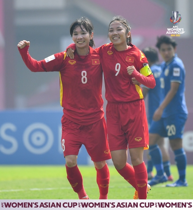 ĐT Việt Nam đánh bại Thái Lan với tỷ số 2-0 (Ảnh: AFC)