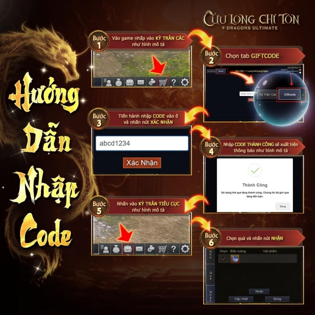 Code Cửu Long Chí Tôn mới nhất và cách nhập 505683