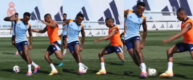 Mbappe xâu kim hậu vệ, ghi bàn trong màu áo Real 512409