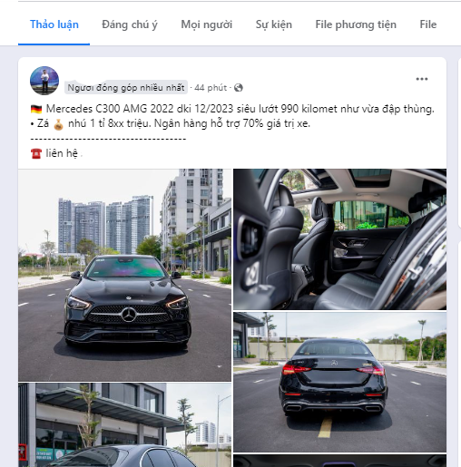 Mercedes-Benz C300 AMG 2022 chạy lướt 1.000 km rao bán giá rẻ bất ngờ 443187