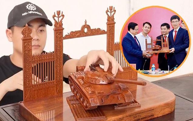 Thợ mộc Bắc Ninh chế tác mô hình xe tăng gỗ tặng Thủ Tướng nhân dịp 30/4 627286