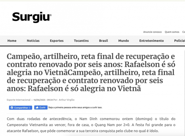Truyền thông Brazil bất ngờ quan tâm đến Xuân Son 655061