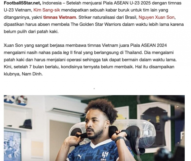 Truyền thông Indonesia phản ứng khi Xuân Son nghỉ hết năm 2025 679491