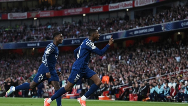 Dembélé ghi bàn thắng duy nhất của trận đấu cho PSG. Nguồn: Sportstar.