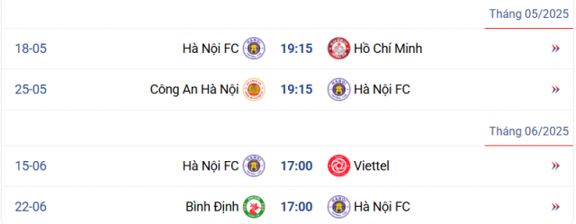 Lịch thi đấu khó khăn của CLB Hà Nội. Ảnh: Thethao247