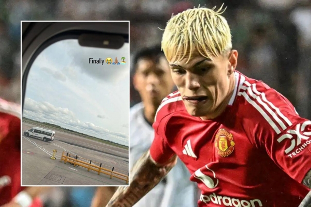 Garnacho đăng một story trên Instagram sau khi trở lại Anh.