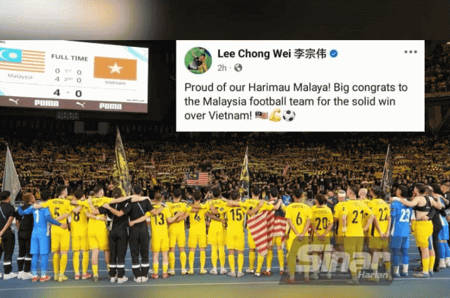 Lee Chong Wei chia sẻ niềm vui trên mạng xã hội. Ảnh: Sinar Harlan