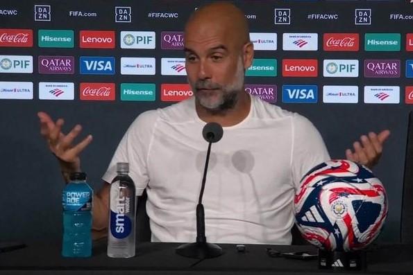 Pep Guardiola chia sẻ đầy thẳng thắn sau trận đấu. Ảnh: Sky Sports