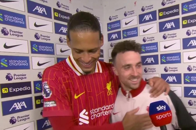 van Dijk và Jota là những người bạn tốt của nhau (Ảnh: SkySport)