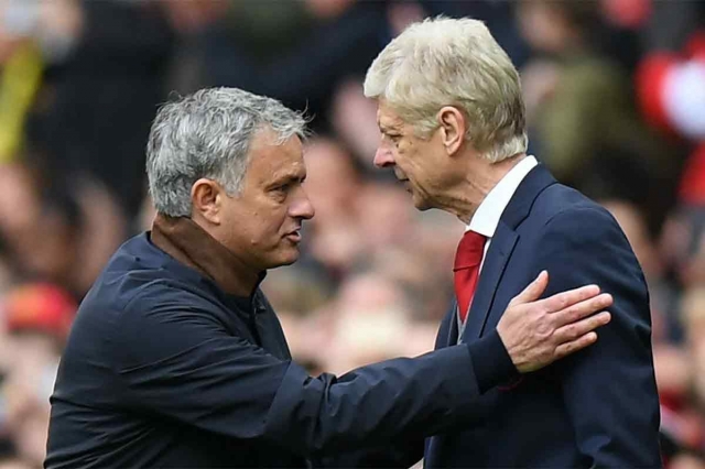 Cuộc chiến giữa Mourinho và Wenger sẽ mãi mãi đi vào lịch sử Ngoại Hạng Anh (Ảnh: Goal).