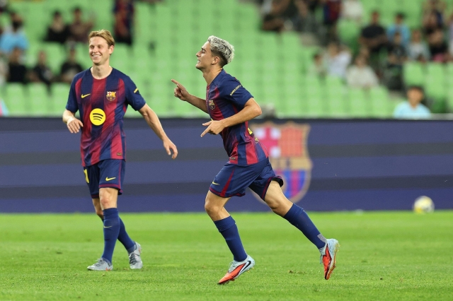 Gavi tỏa sáng trong chuyến du đấu của Barca (Ảnh: Barca Universal)