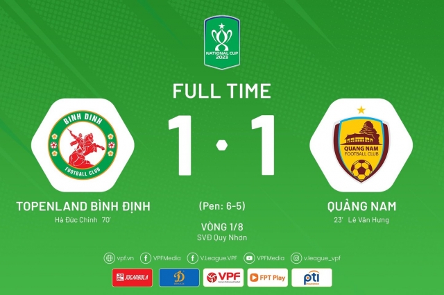 Bình Định vào tứ kết cúp Quốc gia sau loạt lút penalty cân não 300233