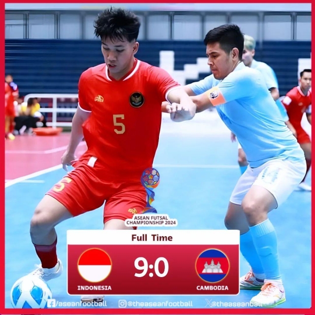 Indonesia thắng đậm 9-0, dẫn đầu bảng giải vô địch Đông Nam Á 551810