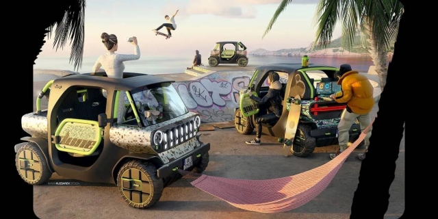 Jeep Dune - xe điện mini sở hữu vẻ ngoài đậm chất off-road, trang bị cả bàn DJ 500766