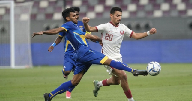 Qatar giành thắng lợi trước Sri Lanka ở lượt trận thứ 2. (Ảnh: AFC)