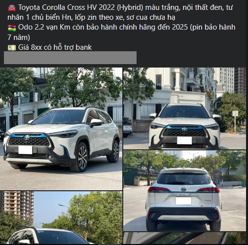toyota corolla cross hybrid 2022