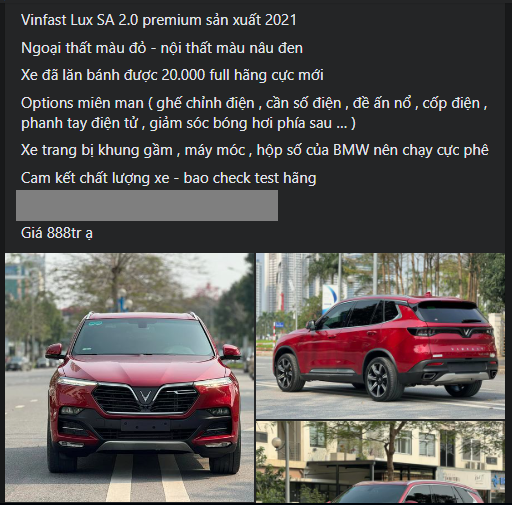 vinfast lux sa2.0 2021