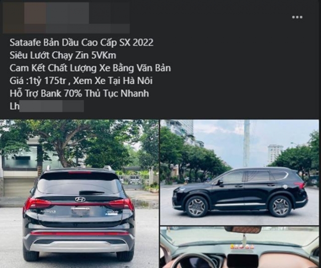 Hyundai Santa Fe bản dầu chạy lướt bị 'hét giá' tới 1,35 tỷ đồng, đắt hơn cả xe mới 532569