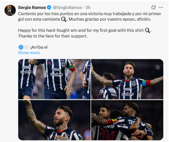 Sergio Ramos lập 'siêu phẩm' đầu tiên tại Mexico 599694