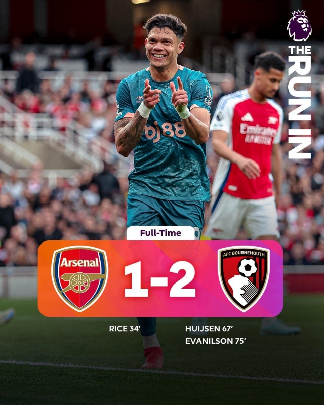 Thua đau Bournemouth, Arsenal chạy đà tệ hại trước đại chiến PSG 629554