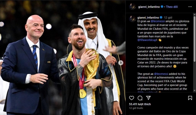 Chủ tịch FIFA báo tin cực vui về Messi 679759