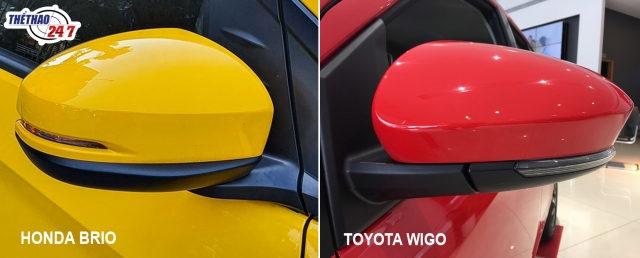 Gương chiếu hậu Honda Brio và Toyota Wigo