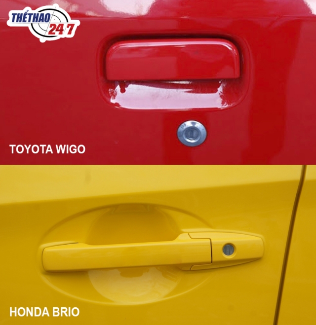 Tay nắm cửa Toyota Wigo và Honda Brio