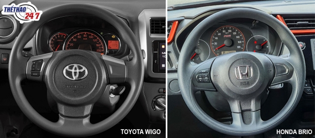 Vô lăng Toyota Wigo và Honda Brio