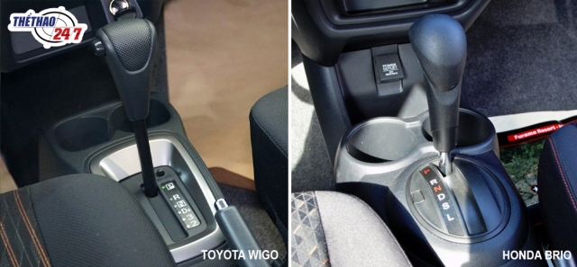 Cần số Toyota Wigo và Honda Brio