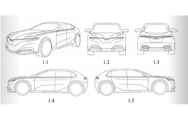 11 bản vẽ thiết kế xe VinFast mới được đăng ký bảo hộ