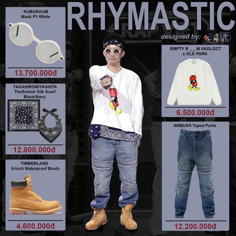 Soi outfit trăm triệu của Rhymastic, JustaTee và dàn HLV Rap Việt