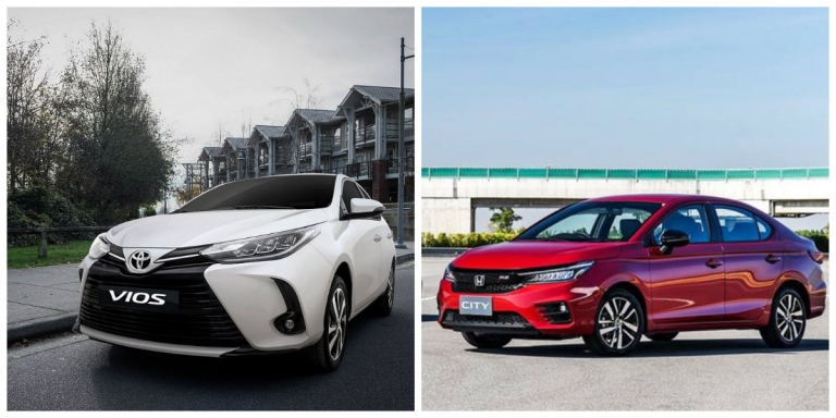 So sánh xe Toyota Vios 2019 mới và Honda City
