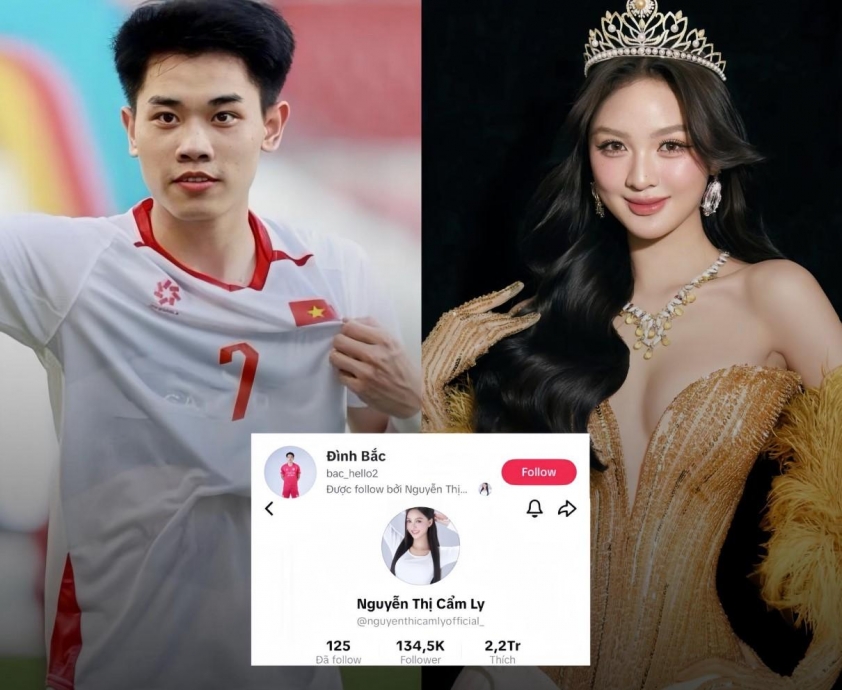 Á hậu đeo nhẫn đôi: Chuyện tình yêu với Đình Bắc có thật không? 7 Cẩm Ly phát hiện đã follow Đình Bắc gần đây