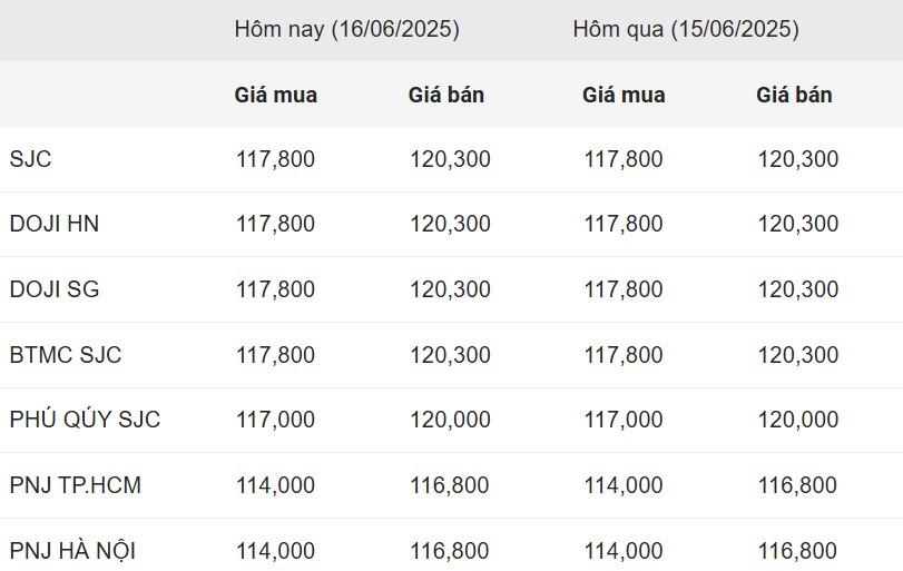 Giá vàng hôm nay sáng 16/6: SJC giữ giá trên 120 triệu đồng 650500