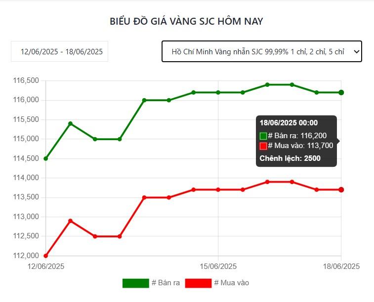 Giá vàng hôm nay sáng 18/6: Vàng SJC dưới mức 120 triệu đồng/lượng 651579