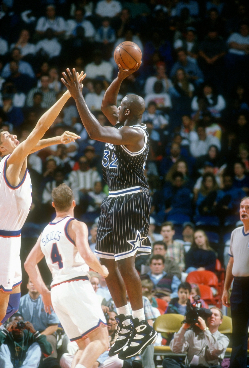 Shaquille O'Neal has his NBA jersey number 384848 retired for the third time