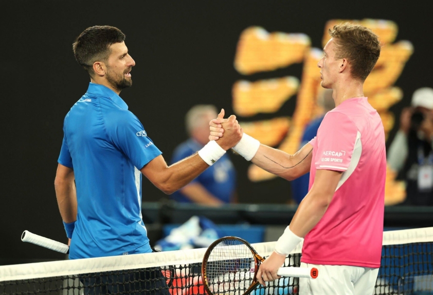 Novak Djokovic tỏ ra quá vượt trội trước Jiri Lehecka (Ảnh: Getty)